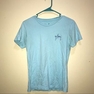 women’s light blue guy harvey shirt